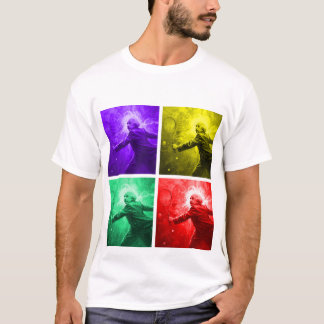 Einstein Tennis Pop Art – Four Color Panel Shirt