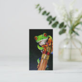 Einstein the Red-Eyed Tree Kikker Visitekaartjes (Staand voorkant)