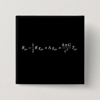 Einstein-veldvergelijking van de algemene relativi vierkante button 5,1 cm