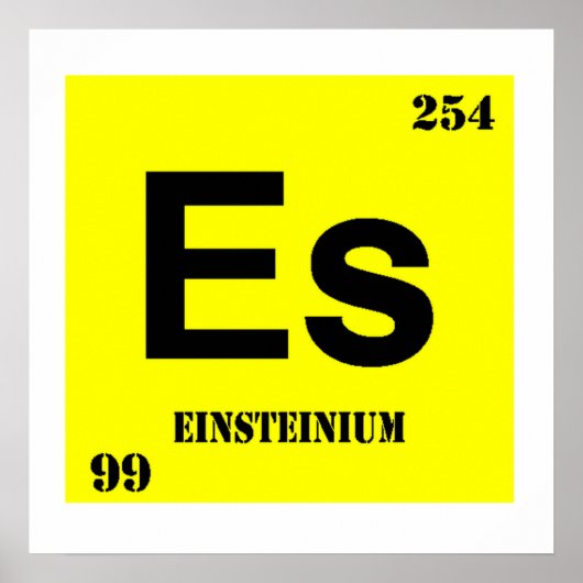 Einsteinium Poster (Voorkant)