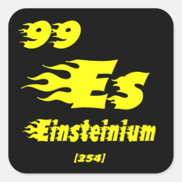 Einsteinium Vierkante Sticker