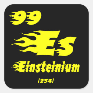Einsteinium Vierkante Sticker