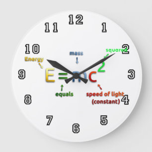 Einstein's massaenergie-equivalent grote klok