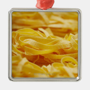 Eipasta, pasta, tagliatelle, Italiaans, ruw; Metalen Ornament
