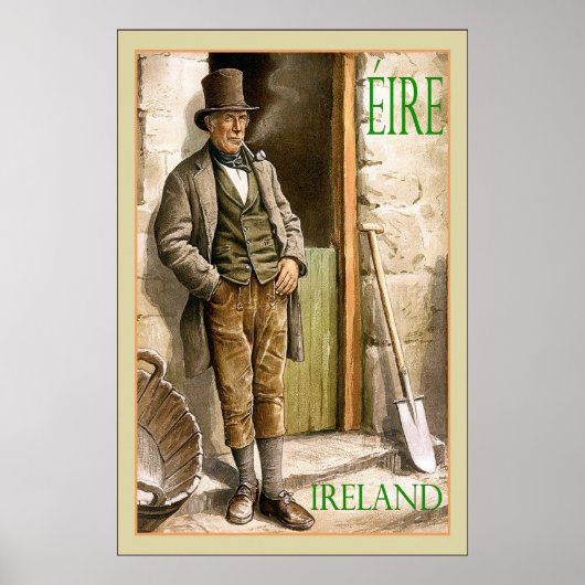 Éire ~ Ireland ~ Vintage Travel Poster (Voorkant)