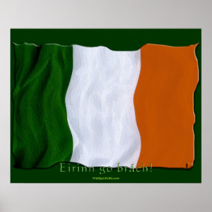 Eirinn gaat brách! Irish Flag Wall Print