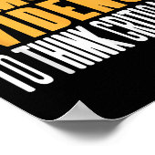 Eis bewijs Denk kritisch Wetenschapsverklaring Poster (Hoek)