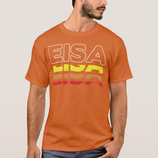 Eisa voornaam grappige vintage zonsondergang Eisa T-shirt