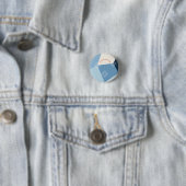 Eisblauer Glacier Geometry Ronde Button 3,2 Cm (In situ)