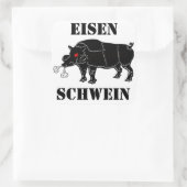 EISEN-SCHWEIN Vierkante Sticker (Tas)