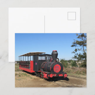 eisenbahn,fährt zum Praia do Barril,portugal Briefkaart