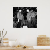 Eisenhower en Bradley praten over verzet Poster (Keuken)