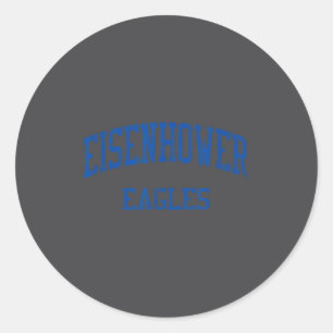 Eisenhower High School Hs Shelby Township Mi Vinta Ronde Sticker