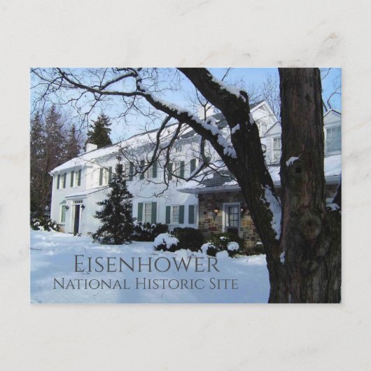 Eisenhower Home, Winter, Gettysburg, PA Briefkaart (Voorkant)