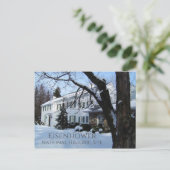 Eisenhower Home, Winter, Gettysburg, PA Briefkaart (Staand voorkant)