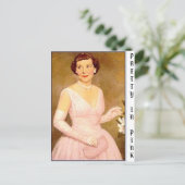 eisenhower mamie,  IN PINK Briefkaart (Staand voorkant)