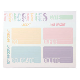 Eisenhower Matrix Priority List Notitieblok