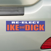 Eisenhower Nixon IKE Bumpersticker 1956 (Op auto)