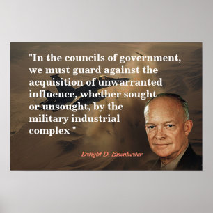 Eisenhower - prijsopgave voor militair industrieel poster