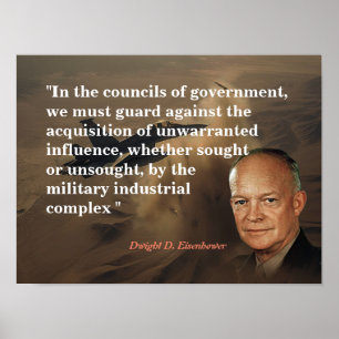 Eisenhower - prijsopgave voor militair industrieel poster