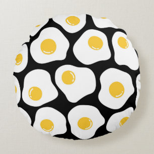 Eitjes roerei: eigenzinnig . rond kussen