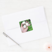 Eitjes van Bantam kip is handpalm Vierkante Sticker (Envelop)