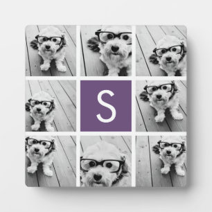 Eitplant en White Photo Collage Custom Monogram Fotoplaat