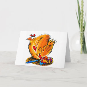 eitskuiker uit ooster schildert zijn eigen eieren feestdagen kaart