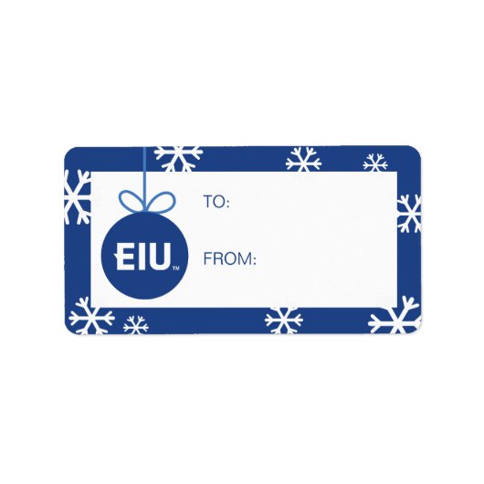 EIU-blokletter Etiket (Voorkant)