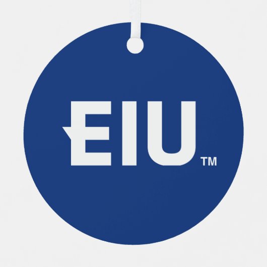 EIU-blokletter Metalen Ornament (Voorkant)