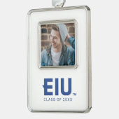 EIU-blokletter Verzilverd Kader Ornament (Links)