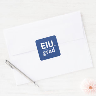 EIU-blokletter Vierkante Sticker