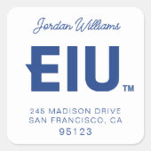 EIU-blokletter Vierkante Sticker (Voorkant)