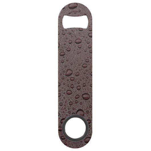 Eiwitbruine druppeltjes speed flessenopener (Voorkant)