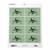 Eiwitkarton Kip Farmhouse Green Burlap Etiket (Full Sheet)