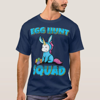 Eiwitkwadraat Cute Unicorn Easter Eggs Hunting T-shirt