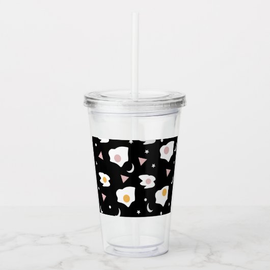 Eiwitmaanpatroon Confetti Acryl Drinkbeker (Voorkant)