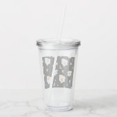 Eiwitmaanpatroon Confetti Acryl Drinkbeker (Achterkant)