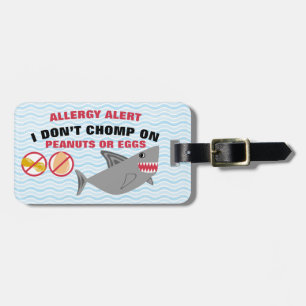Eiwitpinda Allergy Alert Shark for Medical Kit Bagagelabel