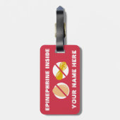 Eiwitpinda Allergy Alert Shark for Medical Kit Bagagelabel (Achterkant verticaal)