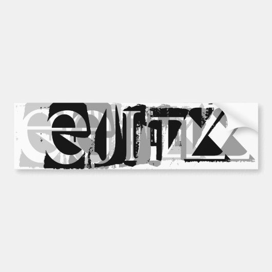 EjiTZ ticker/rism Bumpersticker (Voorkant)
