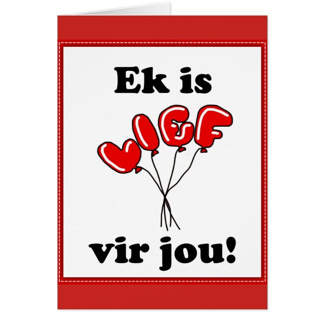 Ek is lief jou (Voorkant)