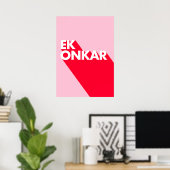 Ek Onkar Poster Contemporain Design (Bureau à domicile)