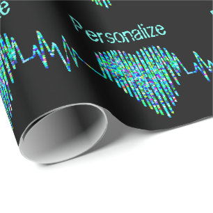 EKG-hartlijn Cadeaupapier
