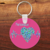 EKG-hartlijn Sleutelhanger (Voorkant)