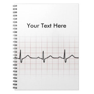 EKG hartslag op grafiekpapier, PhD (arts) puls Notitieboek