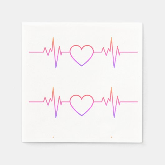 EKG Heart Beat Servet (Voorkant)