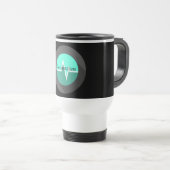 EKG ligne verte Voyage médical mug (Devant droit)