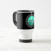 EKG ligne verte Voyage médical mug (Devant gauche)