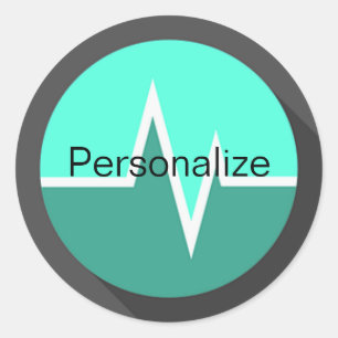 EKG lijn medische verpleegkundige dokter chirurg Ronde Sticker